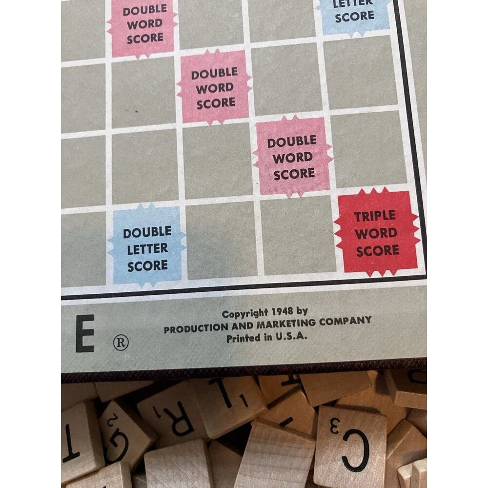 Vintage 1948 Selchow & Righter SCRABBLE Board Game
